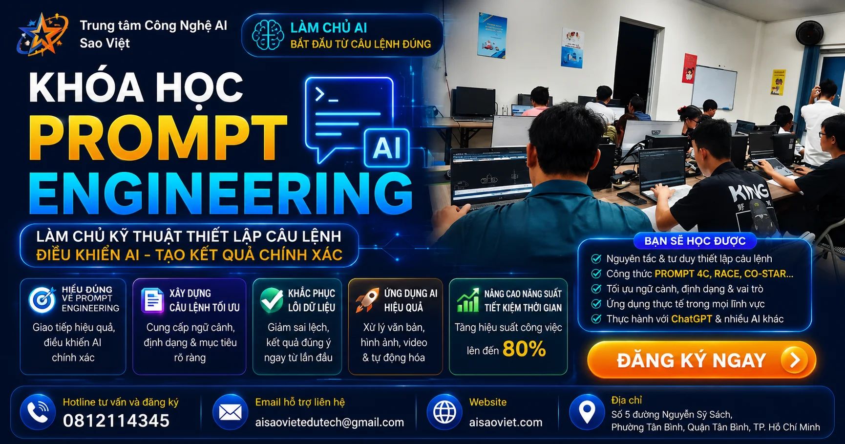 Khóa Học Prompt Engineering Cho Người Mới Biết Dùng AI: Làm Chủ AI & Tối Ưu Câu Lệnh
