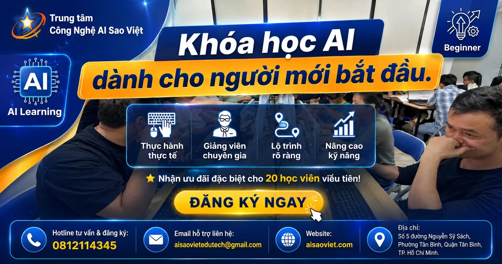 Khóa Học AI Cho Người Mới Và Không Biết Lập Trình - Ứng Dụng AI Trong Công Việc