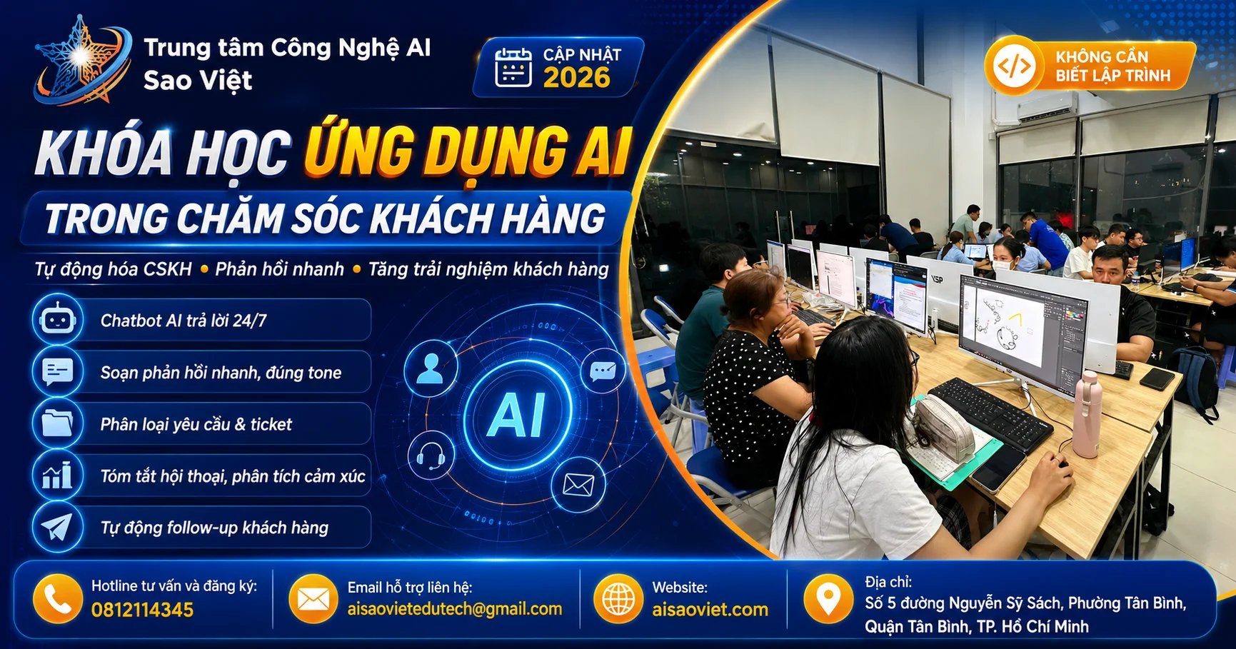 Khóa Học Ứng Dụng AI Trong Chăm Sóc Khách Hàng - Tự Động 24/7