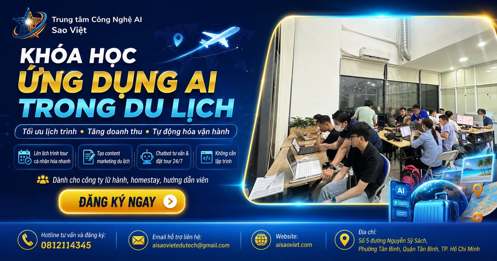 Khóa Học Ứng Dụng AI Trong Du Lịch: Tối Ưu Lịch Trình & Tăng Doanh Thu