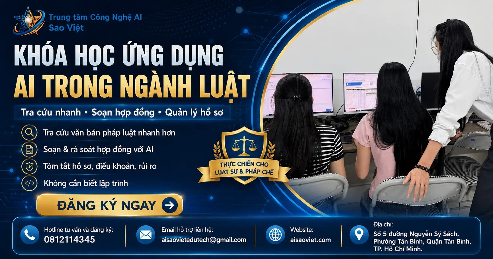 Khóa Học Ứng Dụng AI Ngành Luật: Soạn Hợp Đồng & Tra Cứu Nhanh