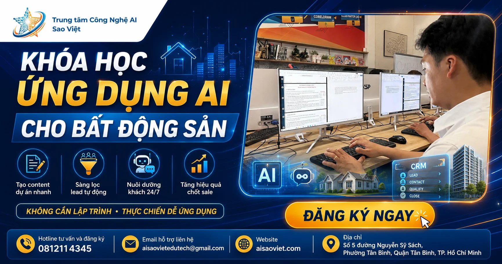 Khóa Học Ứng Dụng AI Cho Bất Động Sản: Tự Động Lead & Doanh Số