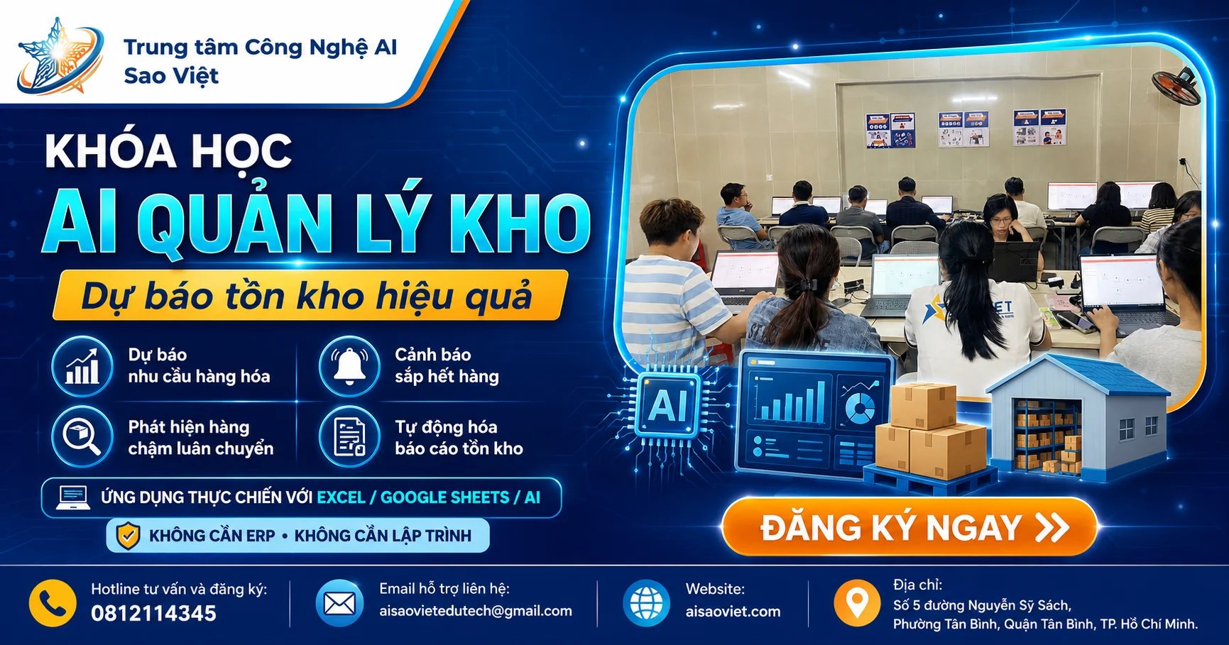Khóa Học AI Quản Lý Kho & Dự Báo Tồn Kho - Không Cần ERP