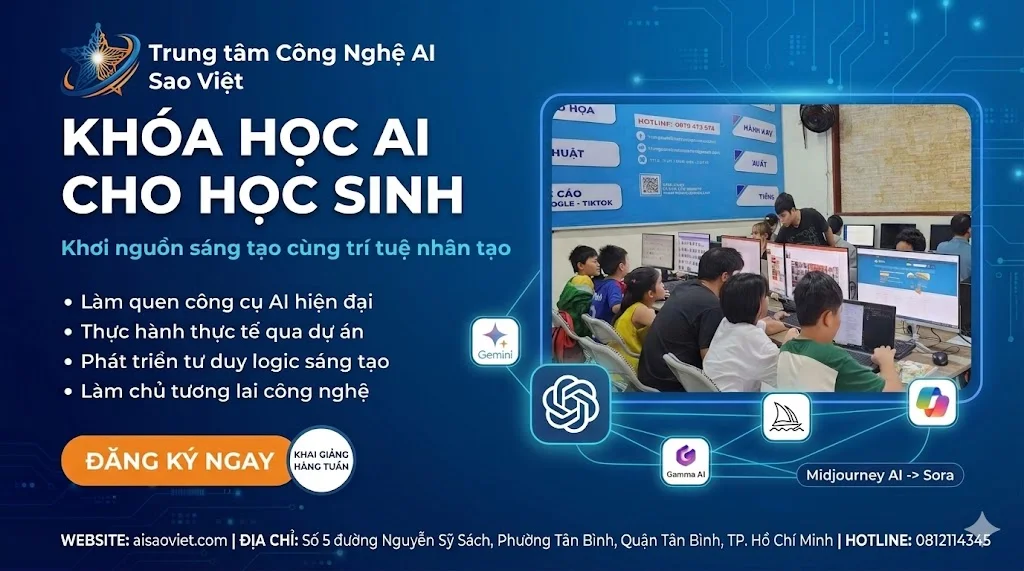 Khóa Học AI Cho Học Sinh: Khai Phá Tư Duy, Làm Chủ Công Nghệ