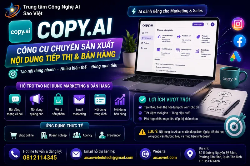 Công cụ AI miễn phí Copy.ai