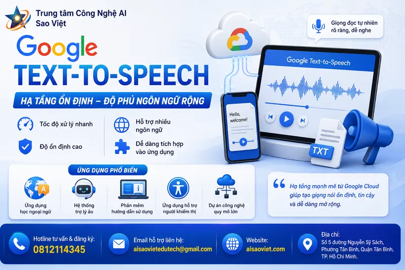 Công cụ tạo giọng nói bằng AI Google text to Speed