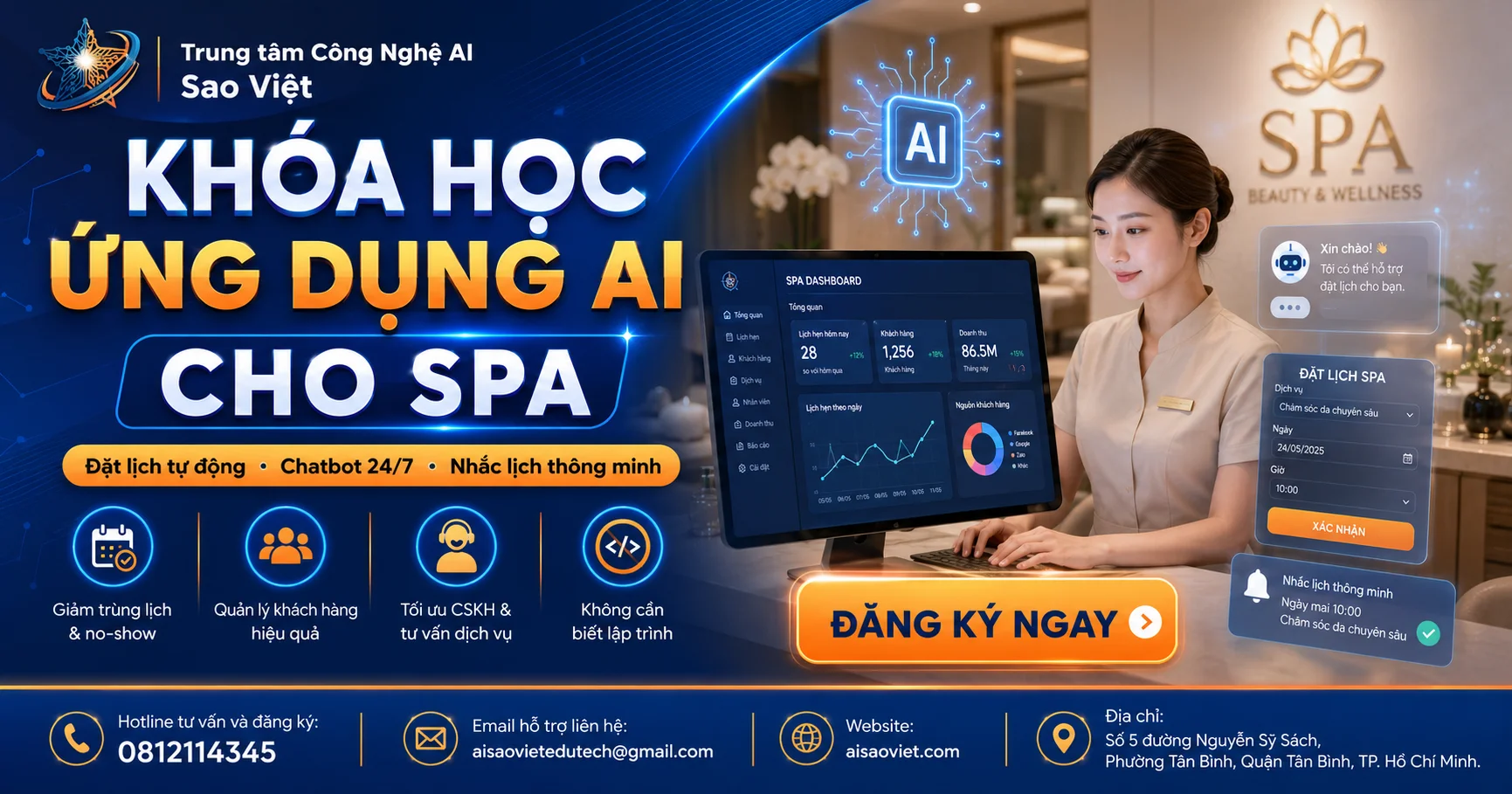 Khóa Học Ứng Dụng AI Quản Lý Spa: Giúp Đặt Lịch Tự Động