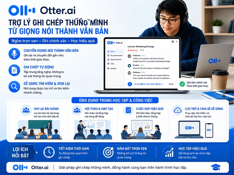 Công cụ hỗ trợ học tập Otter.ai