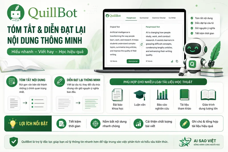 Công cụ hỗ trợ học tập QuillBot