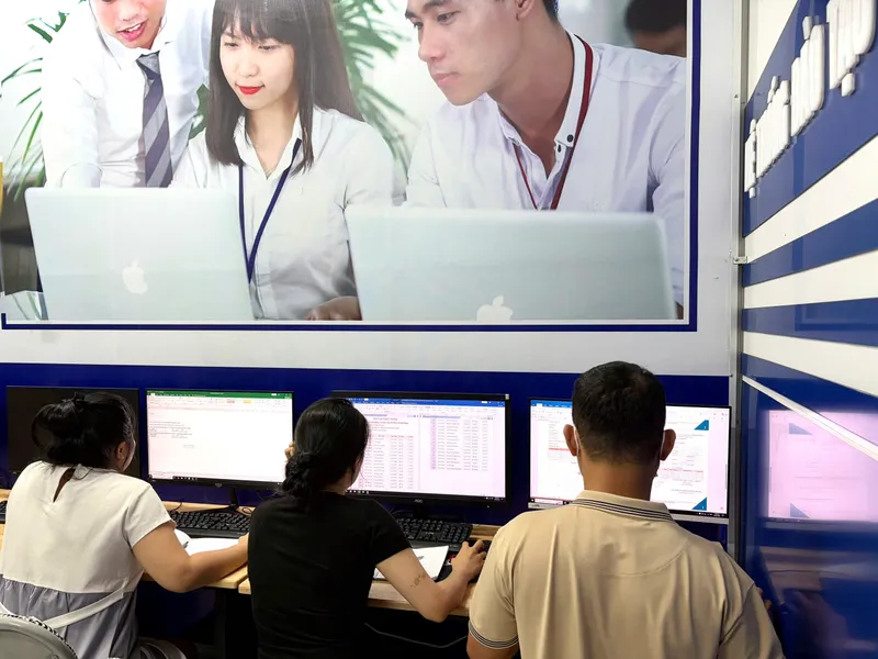 Học viên tại khóa học tạo video bằng AI