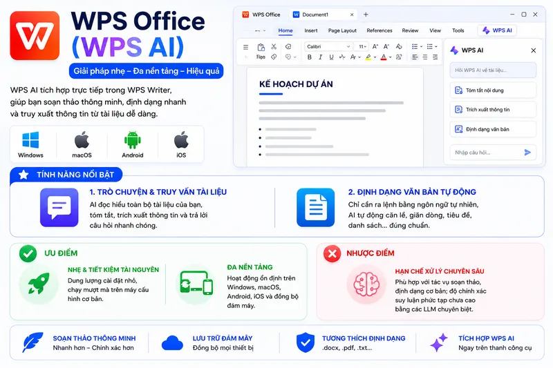 AI soạn thảo văn bản WPS AI