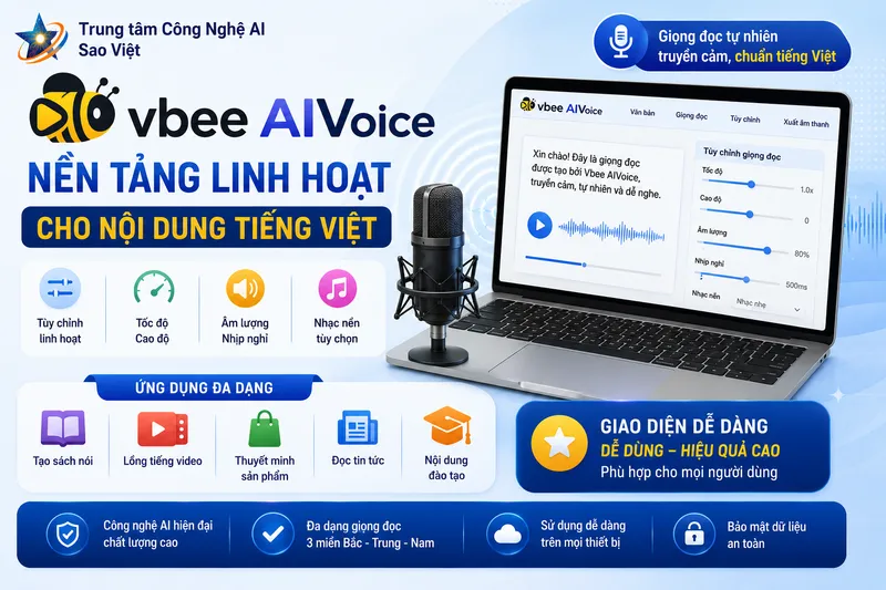 Công cụ tạo giọng nói bằng AI VBee